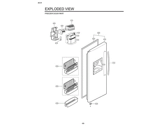 AKC55858901 Ice Bucket Assembly | Genuine Lg OEM In Stock