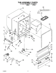 03 - Tub Assembly Parts parts for Roper Dishwasher RUD5000KQ1 from AppliancePartsPros.com