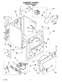 03 - Cabinet Parts parts for Roper Dryer RGK2951KQ1 from AppliancePartsPros.com