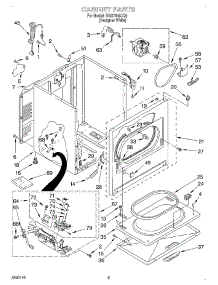 02 - Cabinet parts for Roper Dryer RGS7648JQ0 from AppliancePartsPros.com