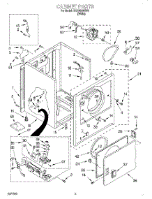 02 - Cabinet parts for Roper Dryer RGX4625EW3 from AppliancePartsPros.com