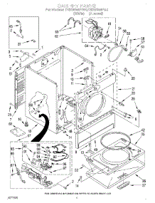 02 - Cabinet parts for Roper Dryer RGX6646AW0 from AppliancePartsPros.com