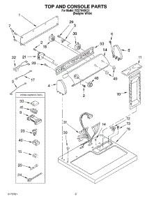 02 - Section parts for Roper Dryer RES7648KQ1 from AppliancePartsPros.com