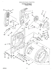 03 - Bulkhead parts for Roper Dryer RGS7648JQ1 from AppliancePartsPros.com