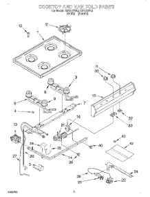 03 - Cooktop And Manifold, Literature parts for Roper Range FGP215VW6 from AppliancePartsPros.com