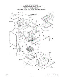 06 - Oven Door parts for Roper Range 1233Z2A from AppliancePartsPros.com
