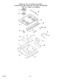 03 - Main Top parts for Roper Range 1353W4A from AppliancePartsPros.com