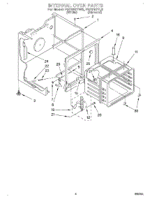 04 - Internal Oven parts for Roper Range FEP310YW2 from AppliancePartsPros.com