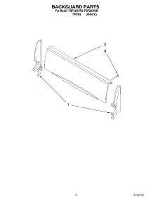 02 - Backguard parts for Roper Range FGP325KW0 from AppliancePartsPros.com