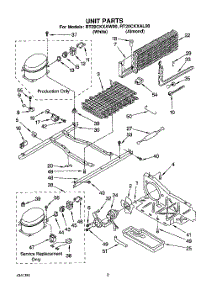 07 - Unit parts for Roper Refrigerator RT20CKXAW00 from AppliancePartsPros.com