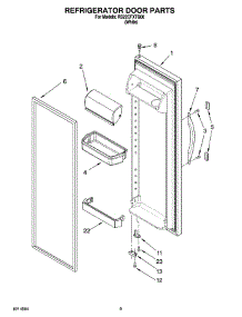 06 - Refrigerator Door Parts parts for Roper Refrigerator RS22CFXTQ00 from AppliancePartsPros.com