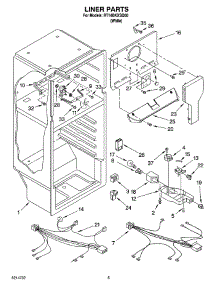 03 - Liner Parts parts for Roper Refrigerator RT14BKXSQ00 from AppliancePartsPros.com