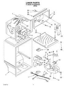 05 - Liner parts for Roper Refrigerator RT18HDXKQ00 from AppliancePartsPros.com