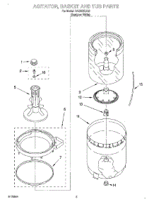 03 - Agitator, Basket And Tub parts for Roper Washer RAS6233JQ0 from AppliancePartsPros.com