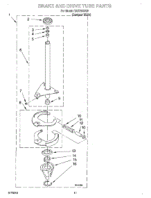07 - Brake And Drive Tube parts for Roper Washer RAS7233JQ0 from AppliancePartsPros.com