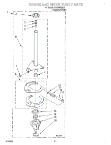07 - Brake And Drive Tube parts for Roper Washer RAS8445JQ0 from AppliancePartsPros.com