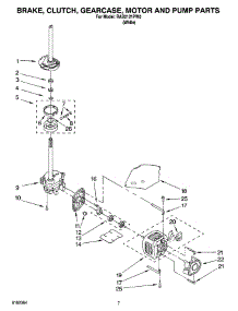 04 - Brake, Clutch, Gearcase, Motor And Pump Parts parts for Roper Washer RAB2121PW0 from AppliancePartsPros.com
