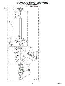 08 - Brake And Drive Tube Parts parts for Roper Washer RAX7245KQ1 from AppliancePartsPros.com