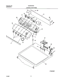 07 - Control Panel parts for Frigidaire Dryer GLER642AS0 from AppliancePartsPros.com