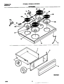 04 - Top / Drawer parts for Frigidaire Range FEF350CASF from AppliancePartsPros.com