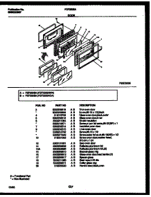 06 - Door Parts parts for Frigidaire Range FEF350BAWA from AppliancePartsPros.com