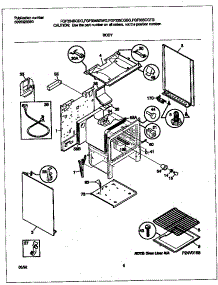 04 - Body parts for Frigidaire Range FGF334BGDG from AppliancePartsPros.com