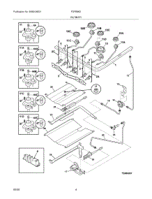 05 - Burner parts for Frigidaire Range FGFB86DBC from AppliancePartsPros.com