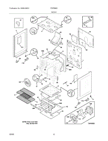07 - Body parts for Frigidaire Range FGFB86DBC from AppliancePartsPros.com