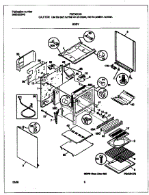 04 - Body parts for Frigidaire Range FGF367CGTD from AppliancePartsPros.com