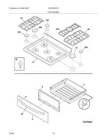 09 - Top / Drawer parts for Frigidaire Range GLGF386DCG from AppliancePartsPros.com