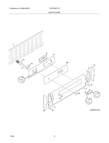 03 - Backguard parts for Frigidaire Range PLCF489CCD from AppliancePartsPros.com
