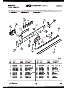 03 - Control Panel parts for Frigidaire Range RE433MDB4 from AppliancePartsPros.com
