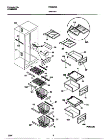 05 - Shelves parts for Frigidaire Refrigerator FRS22ZGEW0 from AppliancePartsPros.com
