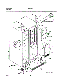 07 - Cabinet parts for Frigidaire Refrigerator FRS23H7CW1 from AppliancePartsPros.com