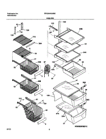 09 - Shelves parts for Frigidaire Refrigerator FRS26H5ASB6 from AppliancePartsPros.com