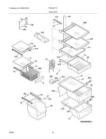 09 - Shelves parts for Frigidaire Refrigerator FRS26LF7DSP from AppliancePartsPros.com