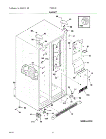 07 - Cabinet parts for Frigidaire Refrigerator FRS6R4EBB from AppliancePartsPros.com