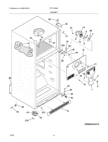 05 - Cabinet parts for Frigidaire Refrigerator FRT18IS6CBG from AppliancePartsPros.com