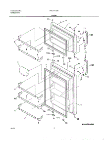 03 - Door parts for Frigidaire Refrigerator FRT21FD3AQ1 from AppliancePartsPros.com