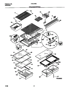 04 - Shelves / Controls parts for Frigidaire Refrigerator FRT21NNGB0 from AppliancePartsPros.com
