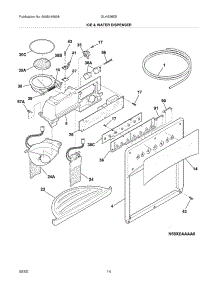 15 - Ice & Water Dispenser parts for Frigidaire Refrigerator GLHS38EESB1 from AppliancePartsPros.com