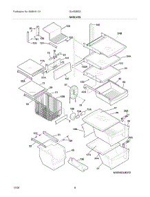 09 - Shelves parts for Frigidaire Refrigerator GLHS38EGPB1 from AppliancePartsPros.com