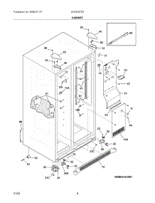07 - Cabinet parts for Frigidaire Refrigerator GLRS237ZDQ4 from AppliancePartsPros.com