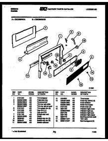 07 - Backguard parts for Frigidaire Range CEC3S5WXA from AppliancePartsPros.com