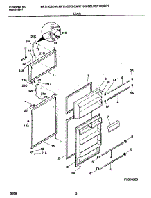02 - Doors parts for Frigidaire Refrigerator MRT15CSED5 from AppliancePartsPros.com