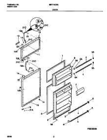 02 - Door parts for Frigidaire Refrigerator MRT15CSED9 from AppliancePartsPros.com
