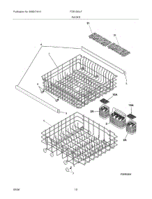 13 - Racks parts for Frigidaire Dishwasher FDB1500LFQ0 from AppliancePartsPros.com