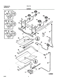 05 - Burner parts for Frigidaire Range FGFL77ABE from AppliancePartsPros.com