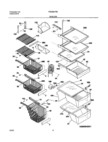 09 - Shelves parts for Frigidaire Refrigerator FRS26HF6BW0 from AppliancePartsPros.com