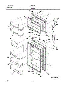 03 - Door parts for Frigidaire Refrigerator FRT21S6AQ2 from AppliancePartsPros.com